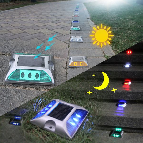 

2021 new ip68 proof dip68 water 6led solar energy powered driveway sensitive flash sunlight light effect street avenue road park 0kc8