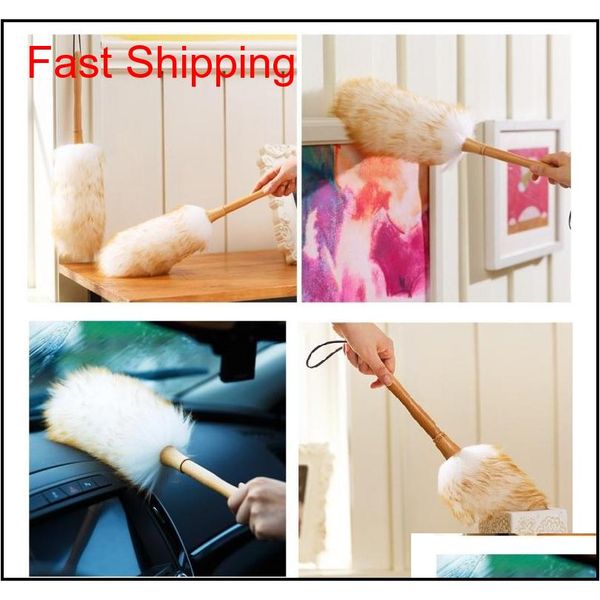 

pure lampswool duster beech handle household cleaning dusters housekeeping cleaning tool feather duster jllvfp loveshop01