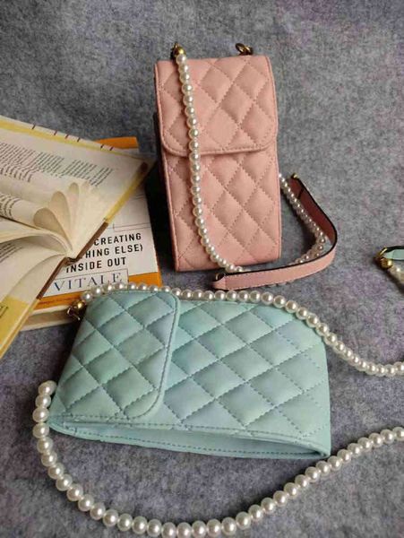 

pearl mobile phone bag designer women handbags leather tote