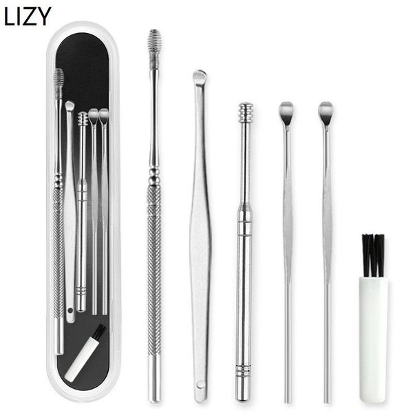 

nail art kits lizy ear wax pick stainless steel earpick remover curette ears pickers cleaner spoon clean tool beauty kit