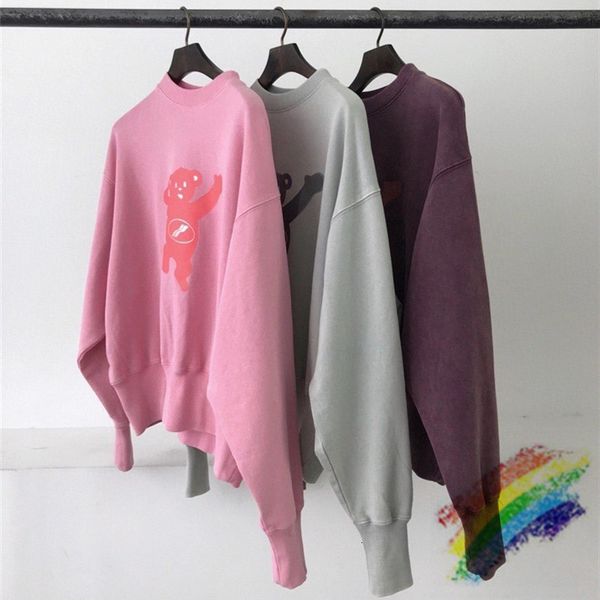 

2021 new heavy fabric we11done sweatshirts men women 1:1 high-quality streetwear oversize washing discoloration hoodie welldone pullover i58, Black