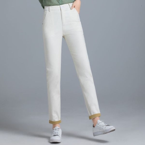 

2021 new women's elasticity casual girl, temper, pants, pants 66q8, Black;white