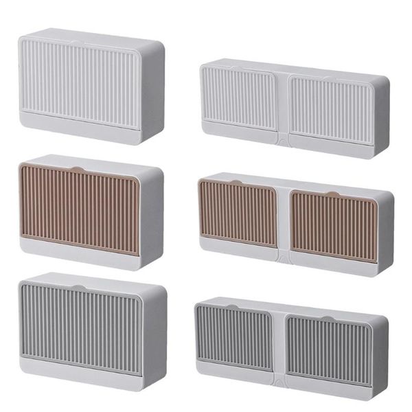 

soap dishes creative wall mounted box with lid draining rack bathroom clamshell bar holder drain and water tray