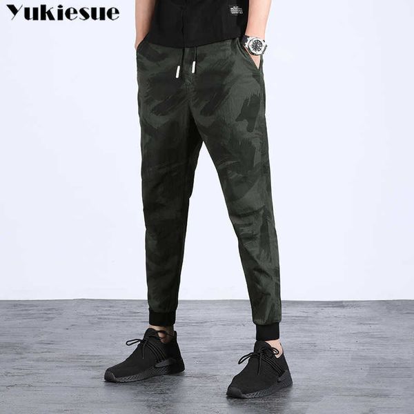 Herren Cargo Hosen Männliche Taktische Militärische Armee Stil Casual Jogger Camo Streetwear Baggy Harem Hosen Camouflage 210608