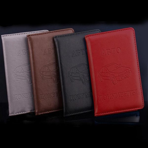 

card holders rpu leather on cover for car driving documents credit holder russian auto driver license bag purse wallet case, Brown;gray