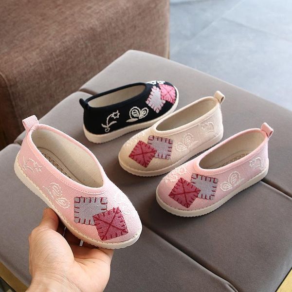 

sneakers children cloth shoes chinese style casual autumn/winter kids girls hanfu little princess ethnic style1, Black;red
