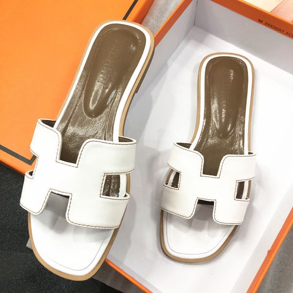 

slipper leather h slippers women's summer flat bottomed beach shoes flip flop leisure cool slippers fashion slippers 2020h net red slip, Black