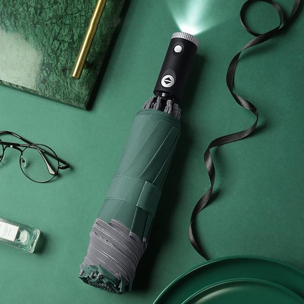 

umbrellas automatic umbrella reverse folding business with reflective strips