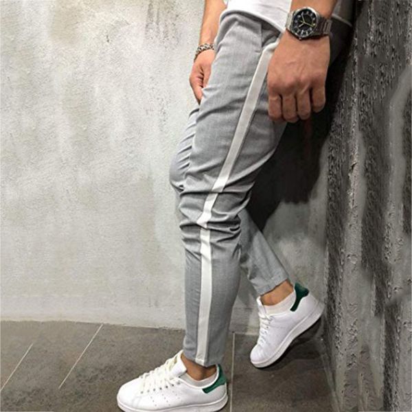 

streep outdoor casual jogger jogging shorts long pencil sports for men broek fashion soft katoon, Black
