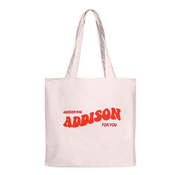 

evening bags addison rae canvas shoulder bag for women cotton cloth female student messenger large eco shopping tote handbags