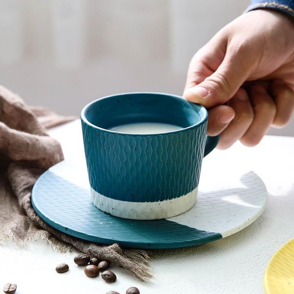 

mugs stylish and brief scrub ceramic coffee cup creative office solid color