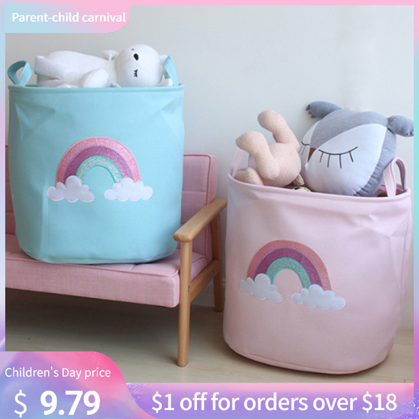 

baby aundry basket er arge with dstring dirty cothes toys storage box cute pink fodabe storage bag househod sundri