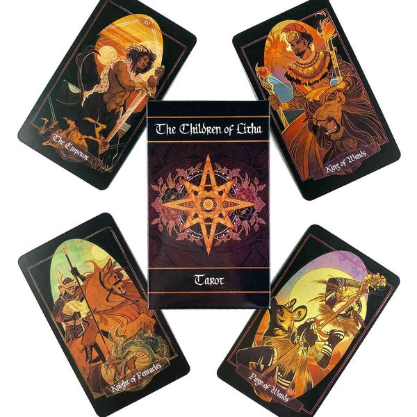 

children of litha tarot deck leisure party table game fortune-telling prophecy oracles cards with guide book