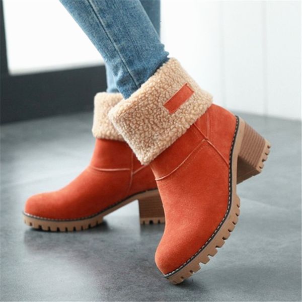

winter women warm snow boots large 42 43 women's boots, Black