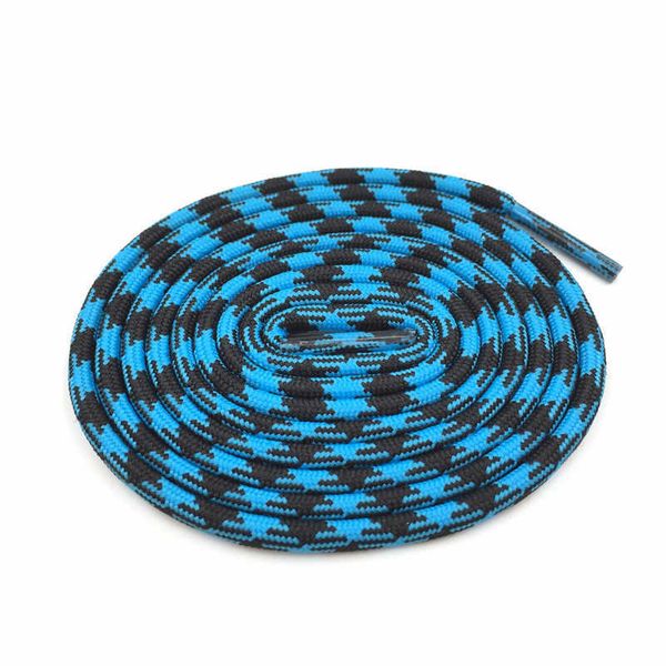 

thiny round type shoe accessories black-blue staggered stripes shoelaces easy ropes for women sneaker sport, White;pink