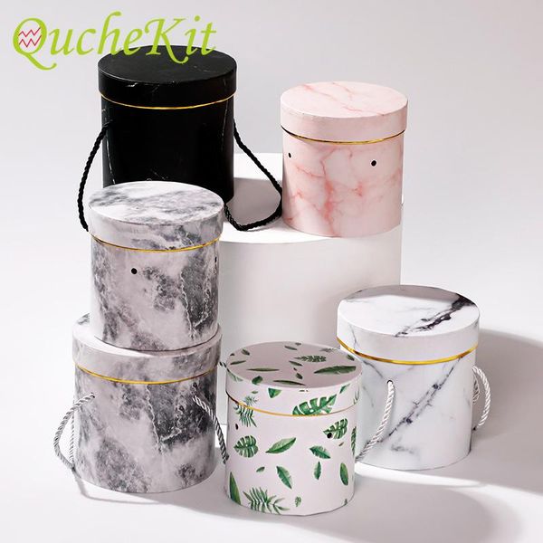 

gift wrap floral boxes flower packaging with lid bucket florist box bouquet packing cardboard bag home decor