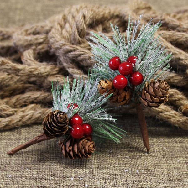 

factory outlet christmas decoration artificial plastic berries pine leaf natural cone ball xmas tree wedd c3rs