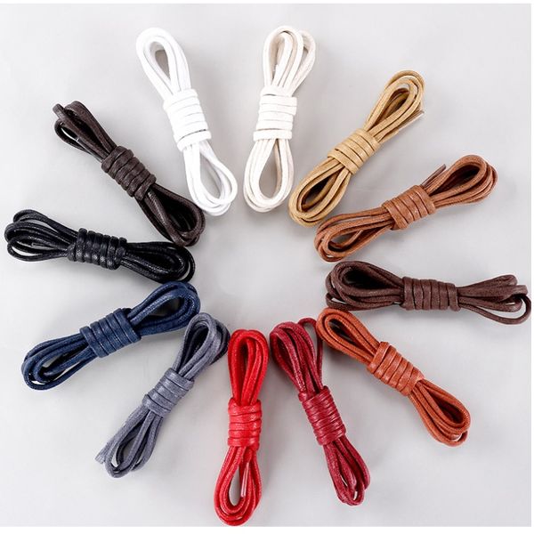 

round wax shoelaces dress leather shoes lace sneaker boots shoe laces strings shoelace 12 colors, White;pink
