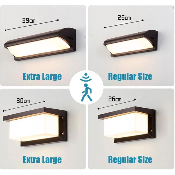 

outdoor wall lamps extra large led lamp waterproof ip65 radar motion sensor light indoor lighting