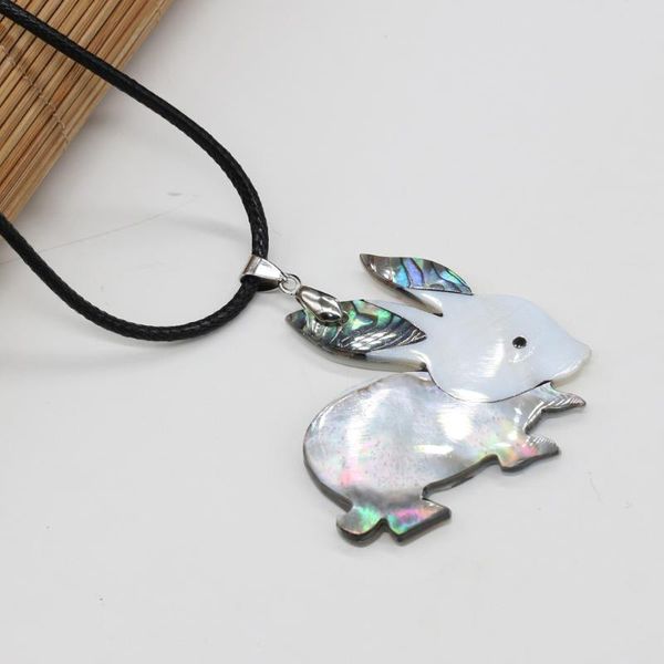 

pendant necklaces fashion natural shell necklace leather string lucky animal ladies girl exquisite jewelry birthday gift, Silver