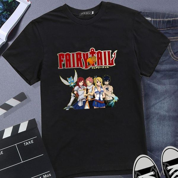 

fairy tail anime funny tshirt summer casual oversized women t-shirts ulzzang hip hop streetwear harajuku fairy tail tshirt, White