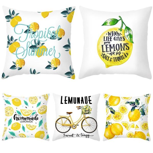

pillow case nordic ins pillowcase summer yellow print sofa decoration cushion cover home bohemia