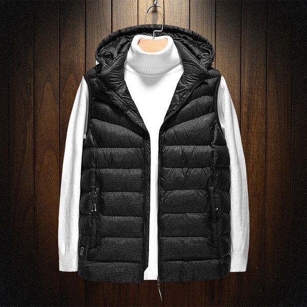

new smart charging and heating vest for men in winter, Black;white