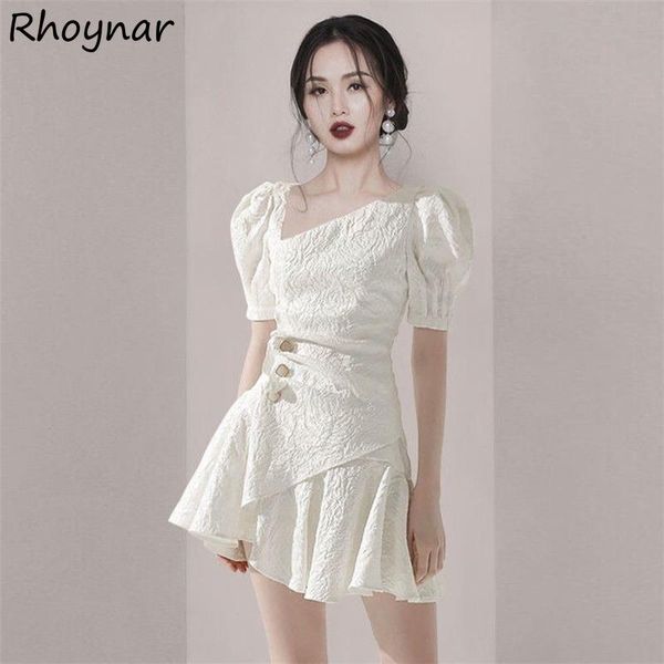 

casual dresses short sleeve dress women ruffles white french style elegant lady vestdios female vintage retro summer party irregular leisure, Black;gray