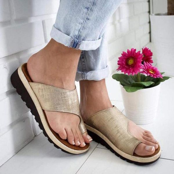 

slippers sandals for women rhinestone flat casual summer beach solid color leather inner pu upper soft light wedge heel, Black