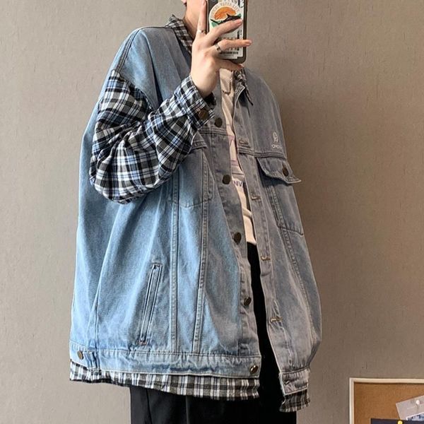 

men's hoodies & sweatshirts spring and autumn denim jacket , male female jacket, hong kong style baseball uniform for students c3k8, Black