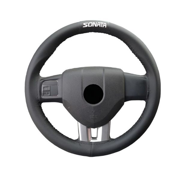 

steering wheel covers 15 inches hand sewing car soft leather braid with needle and thread for sonata