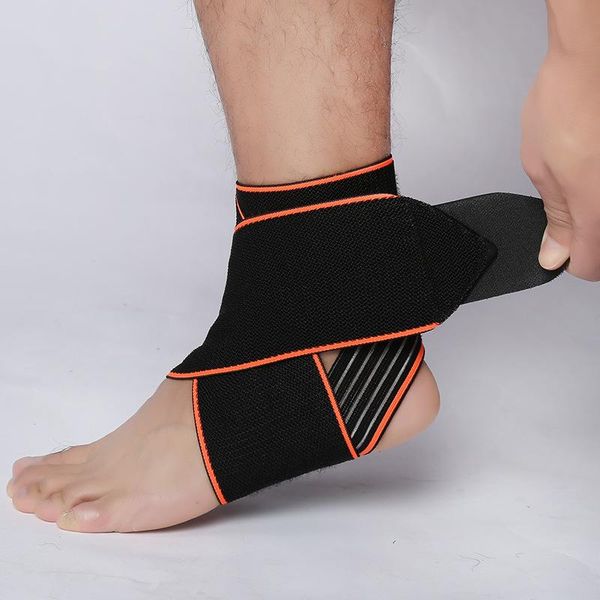 

ankle support 2 piece bandage professional band breathable protection for basketball tennis ice hockey sports safety, Blue;black