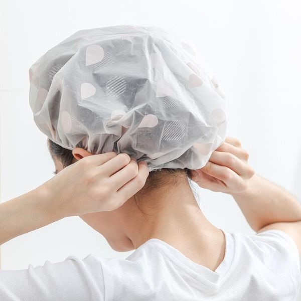 

10pcs waterproof shower cap women's shower hair cover head cover cap hair oil smoke proof