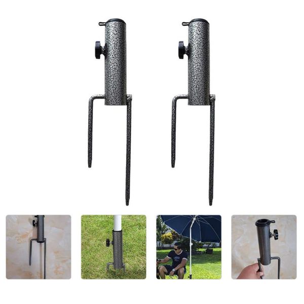 

umbrellas 2pcs beach umbrella anchors bases heavy duty holders (black)