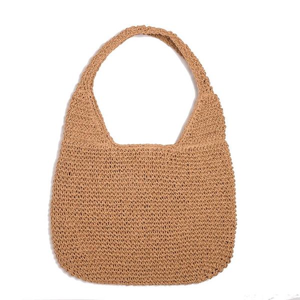 

evening bags summer straw bag for women woven handmade handbag large capacity lady tote vacation beach rattan shoulder bolsa