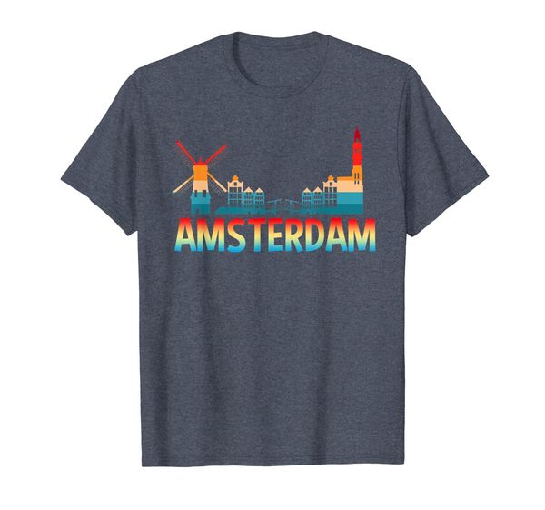 

retro amsterdam t shirt gifts netherlands vintage women men, White;black