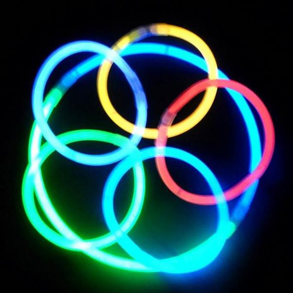 20cm Multi Color Glow Stick Braccialetto Collane Neon Party LED Lampeggiante Bacchetta Novità Giocattolo Concerto vocale Flash