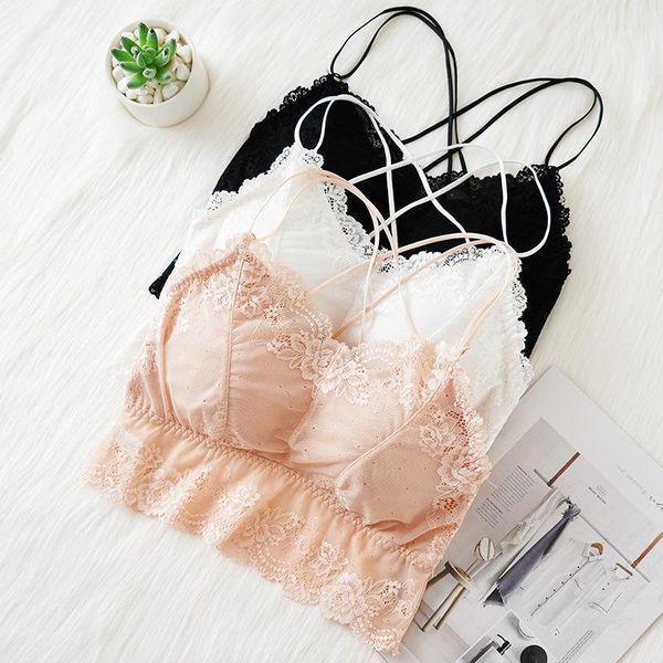 

camisoles & tanks lingerie women tank seamless underwear female crop black white intimates camisole removable padded