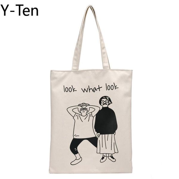 

shopping bags 2021 canvas eco reusable foldable shoulder bag handbag tote casual school travel women folding