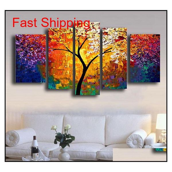 

bright life tree picture painting handmade modern abstract oil painting on canvas wall art home decoration qyluoe bdenet
