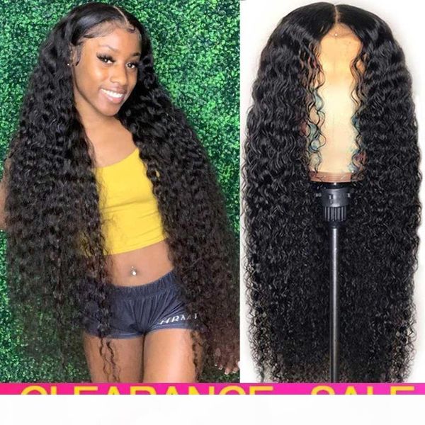 

180 density deep wave curly lace front wig hd transparent deep wave frontal wig tpart remy brazilian curly human hair wigs, Black;brown