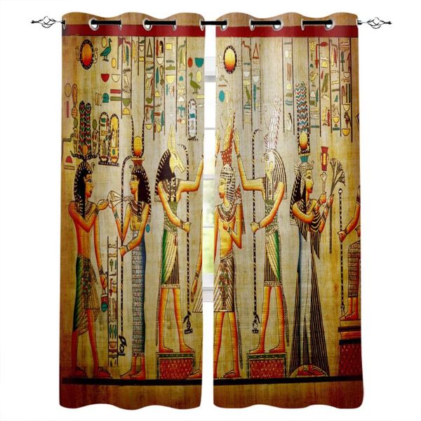 

curtain & drapes egyptian circle retro style printed window curtains living room bedroom children modern home decor