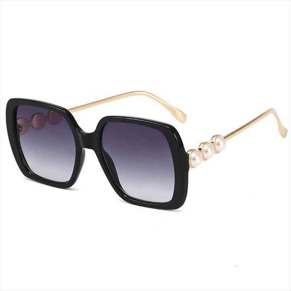 

luxury pearl square sunglasses women vintage brand designer retro sun glasses fashion big frame female okulary feminino uv4, White;black