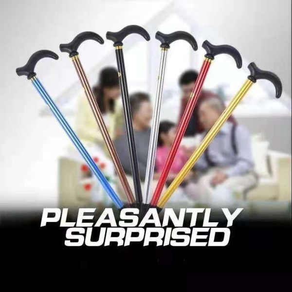 

trekking poles 6-speed walking stick cane non-slip adjustable lightweight multi-function aluminum alloy crutches fo