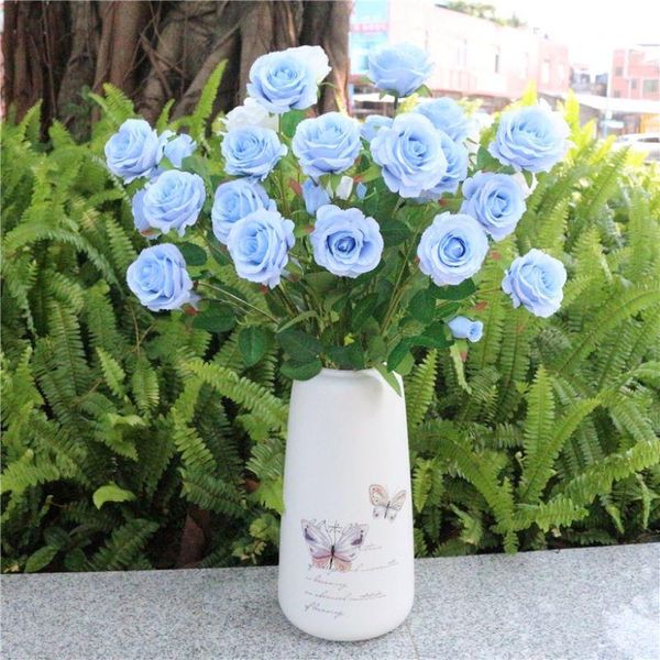 

decorative flowers & wreaths 1pcs high-end artificial silk flower roses valentine's day wedding party home decoration