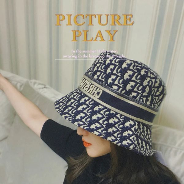 

korean new d letter fisherman's ribbon old flower sun hat