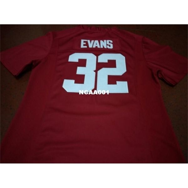 

668 #32 rashaan evans alabama crimson tide red black white college jersey size s-4xl or custom any name or number jersey