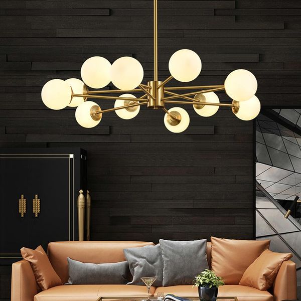 

chandeliers nordic modern full copper magic bean molecular chandelier creative personality living room bedroom study dining