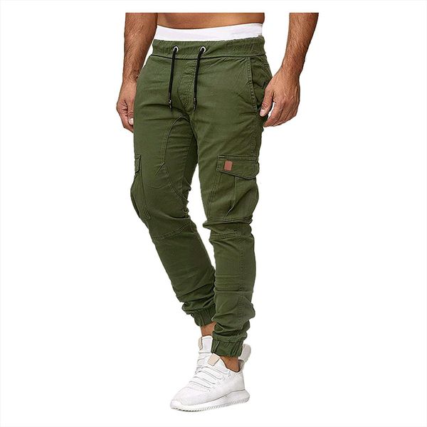 

hip hop joggers cargo women pants multi pocket man sweatpants streetwear casual mens long sports, Black