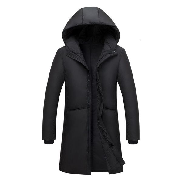 

Parkas 2021 Winter Down Cotton Jackets Padded Casual Male with Hot Hoodie Long Wadded Jacket Outerwear P3i0, Black